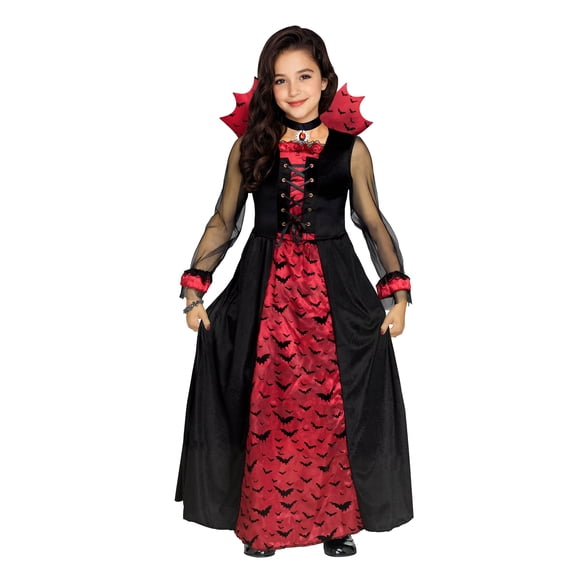 Vampiress Halloween Costume for Children, Girl's Size L (10/12), by Way to Celebrate