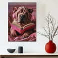 thumbnail image 5 of Chinese Decor Poster Unframe, Chinese Dog Canvas Wall Art, Dog Reading Book Canvas Print Painting Poster Wall Decor Dog Lovers Gifts, 5 of 6