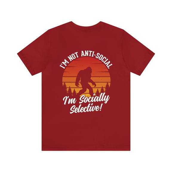 Anti-social Bigfoot Unisex Jersey Short Sleeve Tee