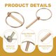 thumbnail image 3 of Pasador de Tractores M6x45 mm con Anillo, Kit de 10 Clips de Pasador de Bloqueo para Tractores Remolques Camiones, Rosa Dorado, 3 of 7