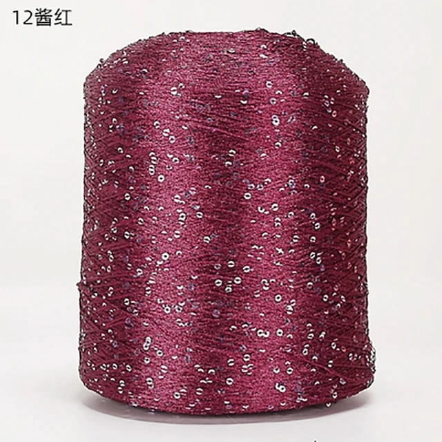 500G Summer Ice Silk Glitter Yarn Sequin Yarn Hand Crochet Thread Knitting Clothes Needlework