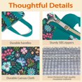 thumbnail image 4 of Pioneer Flower Floral Print Pattern Insulated Lunch Bag for Women & Adults,Large Portable Soft Cooler Lunch Bag,Thermal Food Storage Tote with Pearl Cotton,8.66L,8.75x5.75x9.5 Inch, 4 of 6