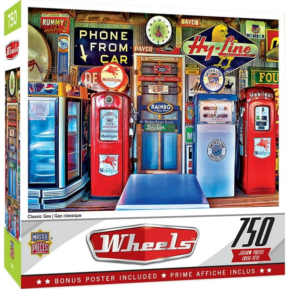 MasterPieces 750 Piece Jigsaw Puzzle for Adults - Classic Gas - 18"x24"