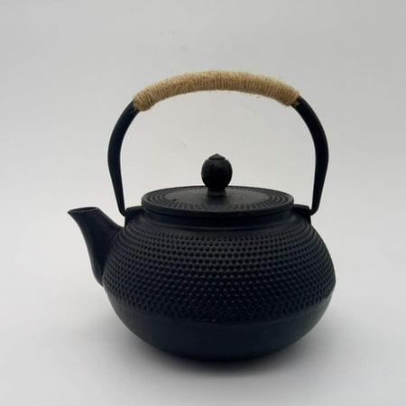 

Livesture Cast Iron Pot Boiling Water Teapot Handmade Uncoated Japanese Old Iron Pot Household Health Teapot Kung Fu Tea Set 0.8L black