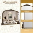 thumbnail image 4 of BEAUTYPEAK 44"x 32" Arched Vintage Decor Mirror Vanity Wall Mirror, Antique Bronze, 4 of 6