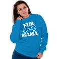 thumbnail image 5 of Fur Mama Cute Pet Owner Cat Dog Mom Women Crewneck Sweatshirt Brisco Brands X, 5 of 6