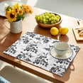 thumbnail image 5 of Placemats Set of 4, Black Fruit Place Mats Berry Leaves Nature Tablemats Washable Placemat Table Decoration for Kitchen Table Dinner Party Home Decor Indoor Outdoor 13x19 Inch, 5 of 9