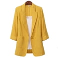 thumbnail image 4 of Manteau d'Été pour Femme en Coton et Lin, Mi-Long, Ample, Veste de Complet, 4 of 6