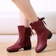 thumbnail image 2 of Botas de baile de cuero de moda para mujer, zapatos de baile modernos de salón, zapatos de baile de Salsa Bachata de suela suave para niñas negras, 2 of 5