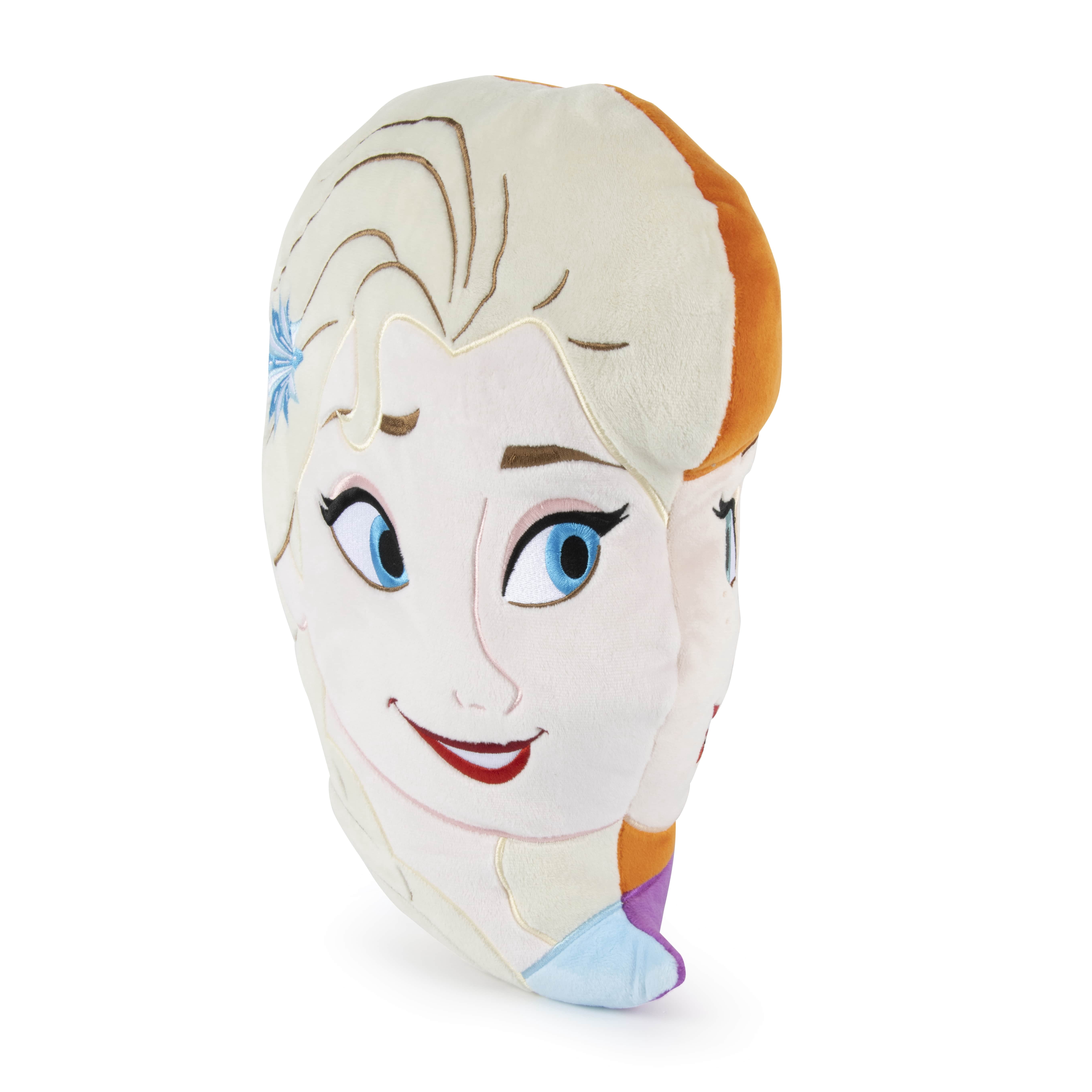 Frozen Elsa and Ana Reversible Decorative Pillow, Polyester Velboa, Multicolor, Disney
