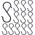 thumbnail image 1 of 12PCS S Hooks for Hanging, S Shaped Hooks for Racks/Shelf/Rod, Black S Hooks for Hanging Kitchen Utensil/Plants/Pots and Pans,Home Organization Accessories, 1 of 8