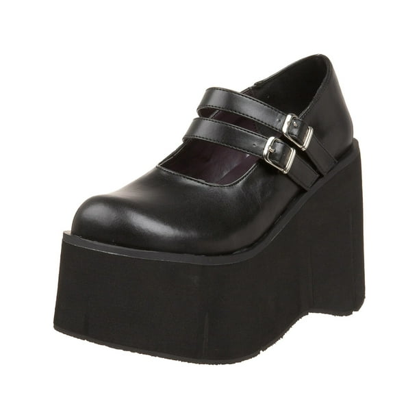 Pleaser Womens Gothic Platform Wedges Black Mary Jane