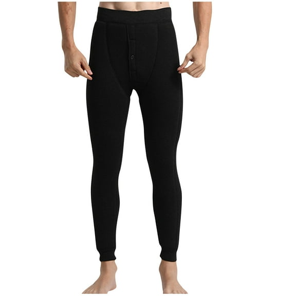 YABCSAZ Thermal Underwear Pants for Men Fleece Lined Heated Warm Johns Leggings Long Fall Winter Base Layer Bottoms for Workout Running,Christmas Gifts