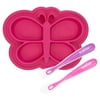 Kushies Siliplate Silicone Plate & Silifeed Silicone Spoons Bundles Girl