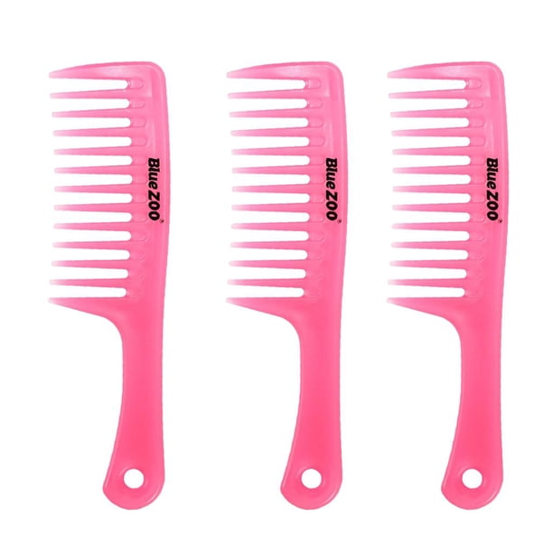 3 peines para desenredar el cabello con mango largo, peines de de dientes redondos, alto Rosado Yuyangstore Peine antiestático desenredante