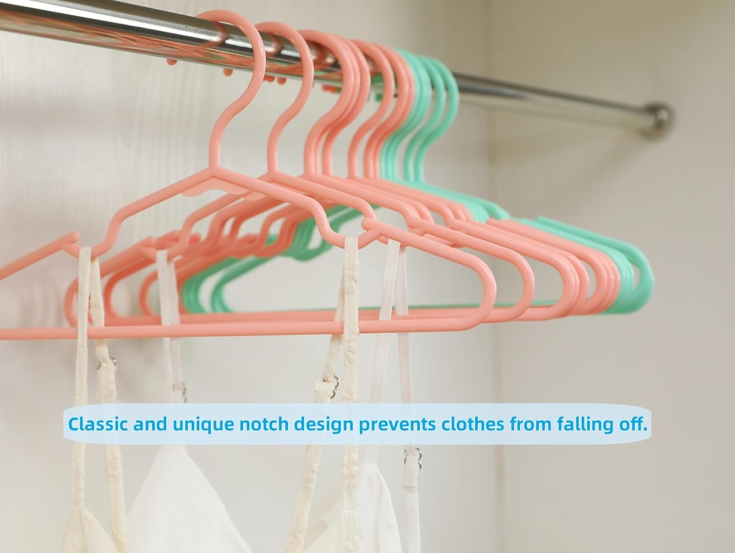 100 pcs Baby Nursery Closet Hangers,Non-Slip Laundry Infant Pant Hanger for Newborn Clothes,Ultra-Thin Child Coat Hanger for Girl Boy Toddler Kids
