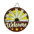 thumbnail image 1 of Rustic Arrow 101152 Welcome with Windmill Mini Round Outdoor Wall Accent, 1 of 1