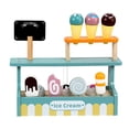 thumbnail image 1 of Juego de juguetes de helado de madera, puesto de tienda de camiones de helados, juguetes para niños pequeños, accesorios de cocina de juego Montessori, juego de alimentos de madera, 1 of 5