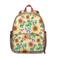 thumbnail image 1 of Floral and Bee Students Backpack - Rustic Yellow Sunflower and Butterfly Pattern with Vintage Farmhouse Style, Lightweight Waterproof School Bag for Students, 1 of 4