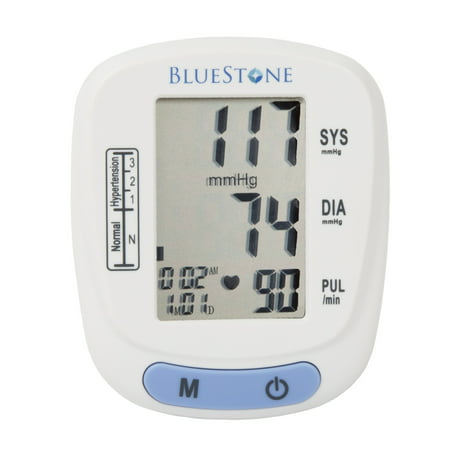 Bluestone Automatic Digital LCD Wrist Blood Pressure Monitor, Adjustable Cuff & Storage (Best Bp Monitor India 2019)