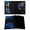Blue, variant on Red Rose Placemats Set of 8, Vintage Abstract Garden Flower Floral Black Placemats for Dining Table, Place Mats for Kitchen Tabletop, Waterproof Wipeable Dining Table Mats Set