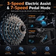 thumbnail image 6 of BROOBY Electric Tricycle for Adults, 500W Motor 1000W Peak 3 Wheel Electric Trike with 48V 15Ah Removable Battery, Up to 40 Miles, 20" x 4.0 Fat Tires, Large Rear Basket, 440 lb Capacity, UL2849, 6 of 11
