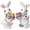 Bunny, variant on Ayieyill Easter Bunny Decorations, 2Pcs Easter Bunny Resin Ornaments for Home Courtyard Tabletop to Enhance The Easter Atmosphere