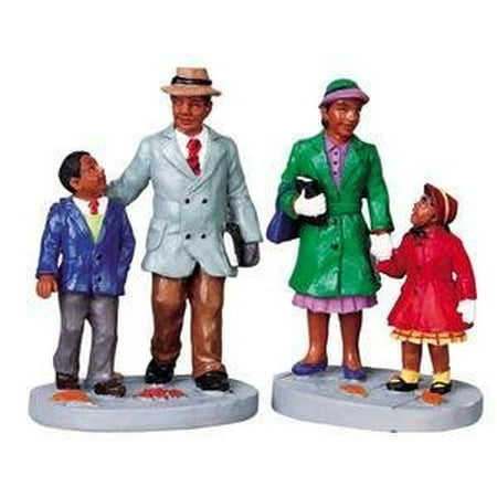 Lemax For Sale 2009 Going to Church Set of 2 African American Christmas Village Figurines, Made in 2009 By Lemax Ship from US ()