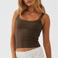 thumbnail image 2 of Top con tirantes finos, camiseta sin mangas para mujer, camiseta sin mangas con tirantes finos, top corto con tirantes finos, consigue más, 2 of 6