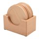 thumbnail image 1 of 6 posavasos de madera para bebidas, portavasos con soporte para decoración de hogar, oficina y apartamento., 1 of 7