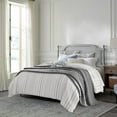 thumbnail image 4 of Hillsdale Furniture Melanie Wood and Cane Queen Headboard with Frame French Gray, 4 of 4