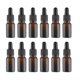 thumbnail image 2 of 12pcs Women's Retro Antique Glass Essential Oil Bottles with Droppers for Perfumes, Travel Kits – Stylish Brown Color, Portable for Handbags, 2 of 5