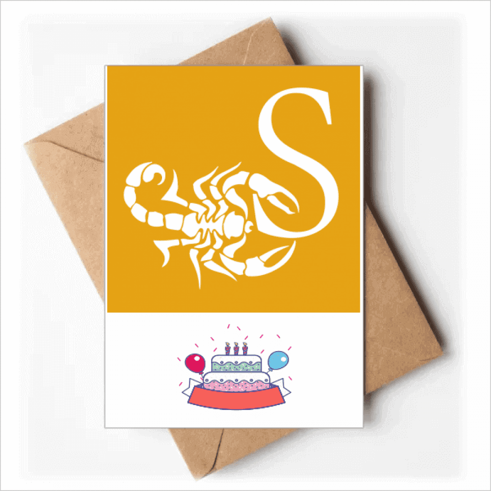 Scorpion Natural Insect Letter Happy Birthday Greeting Cards Envelopes
