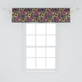 thumbnail image 2 of Ambesonne Floral Window Valance, Computer Graphics of Flowers and Leaves in Vibrant Energetic Summer Tones, Curtain Valance for Kitchen Bedroom Decor with Rod Pocket, 54" X 12", Multicolor, 2 of 3