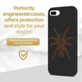 thumbnail image 2 of Case Yard Wooden Case for iPhone-8-Plus Soft TPU Silicone cover Slim Fit Shockproof Wood Protective Phone Cover for Girls Boys Men and Women Supports Wireless Charging Tarantula Design, 2 of 7