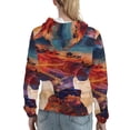 thumbnail image 7 of Lsque Cultural Silhouette Journey Pattern Casual Women's Hoodie,Hooded Sweatshirt with Kangaroo Pocket,Pullover Hoodie with Eye-catching Drawstrings-Small, 7 of 7