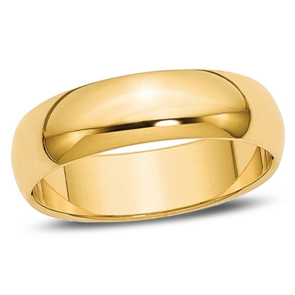 Bague Alliance 6 mm en or Jaune 14 K pour Hommes Ou Femmes