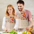 thumbnail image 3 of Pioneer Flower Floral Print Pattern Apron-Garden Aprons for Women with Pockets-Cotton Linen Waterproof Kitchen Cooking Gardening Aprons Adjustable for Kitchen,Cooking,BBQ and Salon 33x27 Inch, 3 of 7