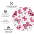 thumbnail image 3 of Honeii Girl Butterfly print Leather Coaster Set of 4, ideal for safeguarding your furniture from drinks spills and effortless cleanup-Hexagon, 3 of 6