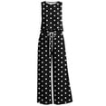 thumbnail image 3 of Two Piece Sets for Women Summer Outfits Fashion Polka Dots Printed Sleeveless Casual Crew Neck Tops Wide Leg Pants with Pockets Vacation Travel Outfits, 3 of 7