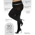 thumbnail image 3 of MeMoi Women's FirmFit Opaque 90 Denier Curvy Control Top Tights - Womens - Female, 3X-4X, Black, 3 of 7
