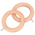 thumbnail image 2 of Miangastore 2pcs Handicraft Wooden Curtain Rings Curtain Wood Curtain Rings Farmhouse Rings for Curtains, 2 of 9