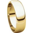 thumbnail image 6 of 6mm Half Round Band in 18k Yellow Gold - Size 10, 6 of 9