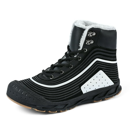 

Lopsie Men Hiking Boots Winter Warm Lining Boy Snow Boot Outdoor Anti Slip Water Resistant Size 9