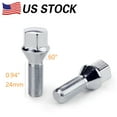 thumbnail image 2 of (20) 14x1.5 Chrome Wheel Lug Bolts 24mm Conical Cone seat HEX 17mm AUDI MERCEDES VW, 2 of 3