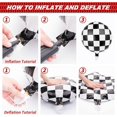 thumbnail image 3 of 10Pcs Race Car Balloons, 18 Inch Checkered Balloons Foil Racing Car Balloon Black and White Checkered Balloons Sphere Checkerboard Balloon for Racing Themed Party Supply, 3 of 5