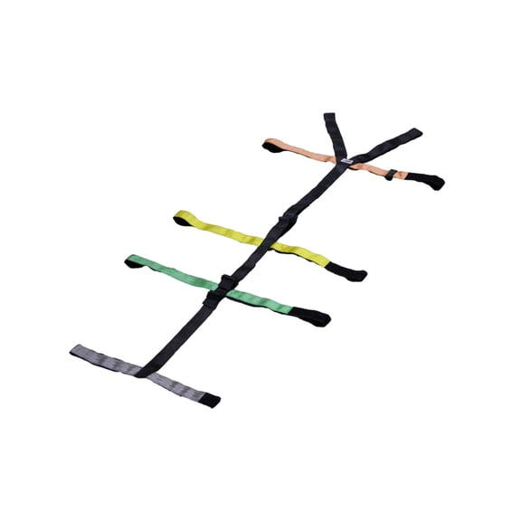 19" Yellow, Green, and Purple Color-Coded 10-Point Straps