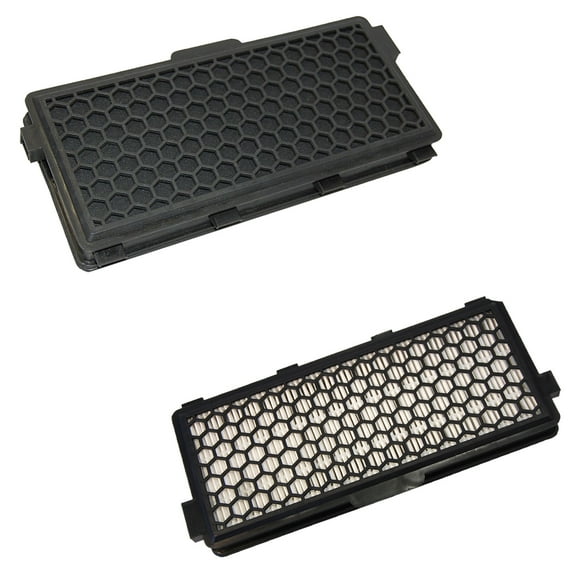HQRP 2-Pack Active HEPA Filter compatible with Miele Leo / Gemini S5381 canister vacuum cleaners