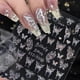 thumbnail image 2 of 6 Sheets Butterfly Nail Stickers for Nail Art, Moon Stars Nail Decals Self-Adhesive Nail Art Supplies Holographic Laser Silver Black Nail Designs Snak, 2 of 4