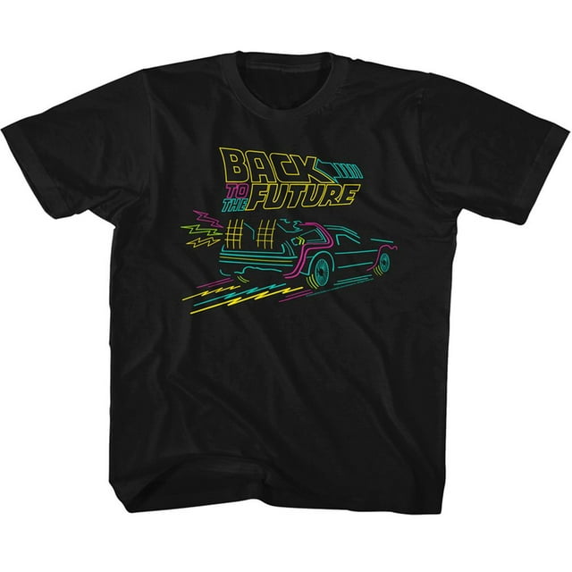 Retour vers le Futur T-Shirt Jeunesse Noir Néon Futur